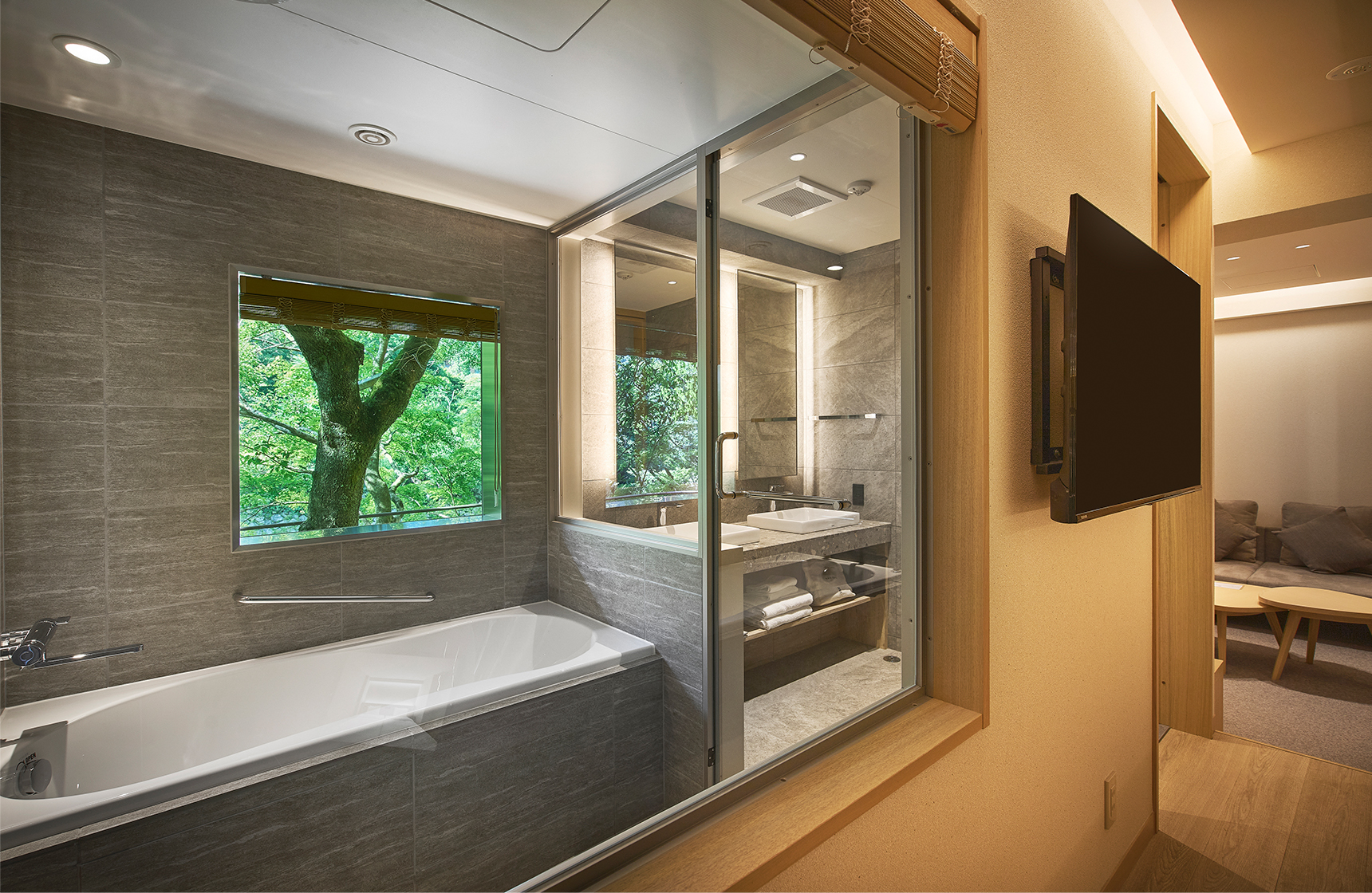Superior River Twin Room Bathroom Image